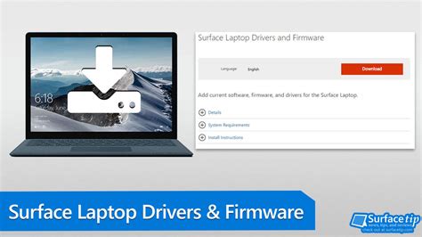 Download drivers and firmware for Surface